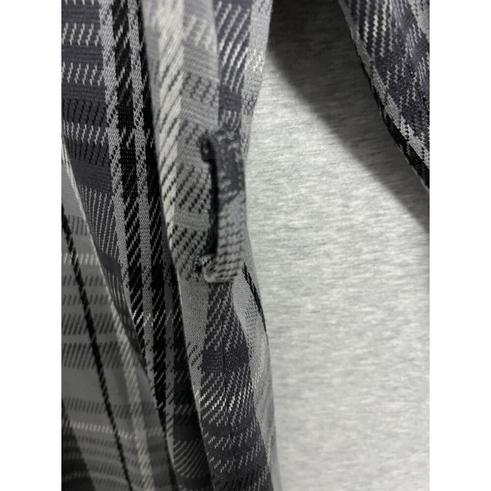 Calvin Klein Knit‎ Dress Womens 12 Black Gray Plaid 3/4 Sleeve Pullover Dressy - Picture 4 of 11